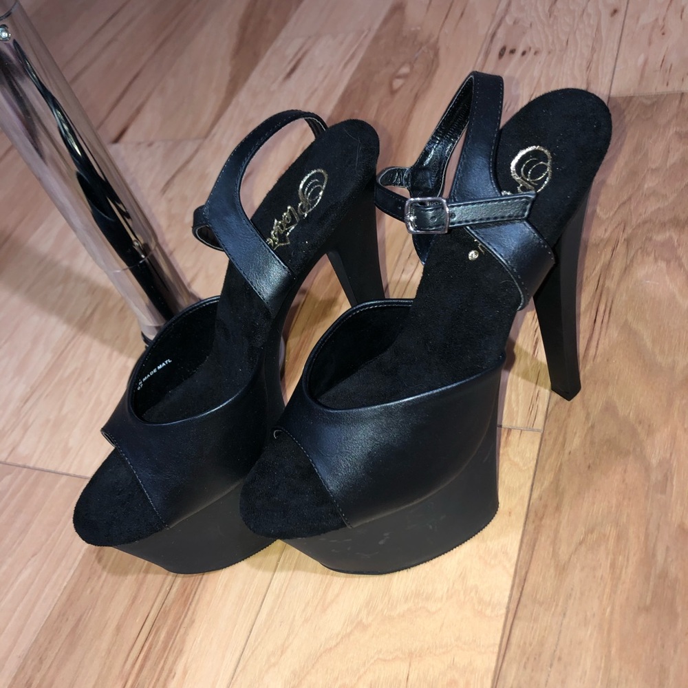 Matte Black Adore Pleaser Heels